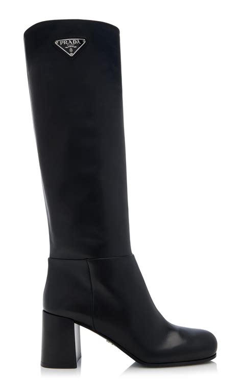 prada stivali 2014|Stivali Leather Knee Boots By Prada .